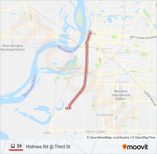 39 Bus Line Map