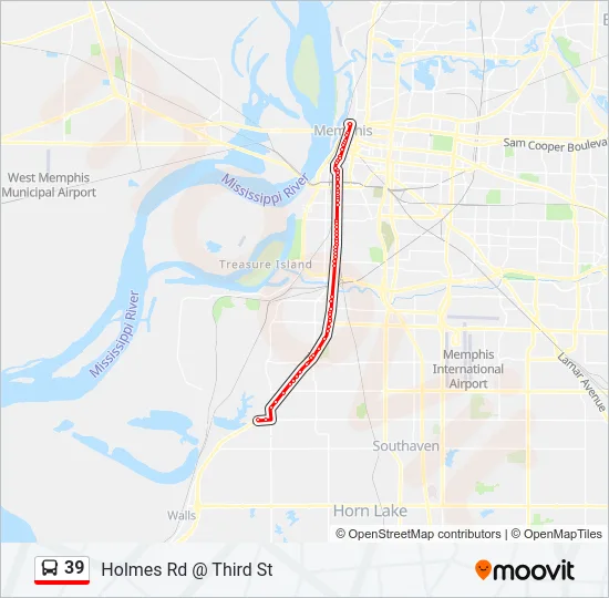 39 Bus Line Map
