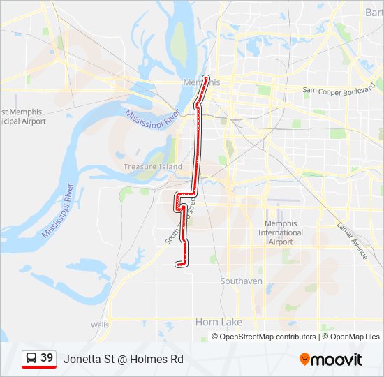 39 bus Line Map