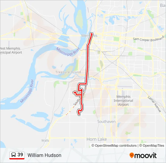39 Bus Line Map