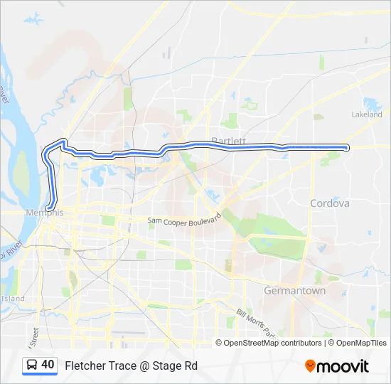 40 Bus Line Map