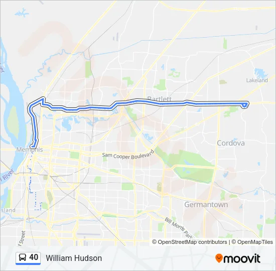 40 Bus Line Map