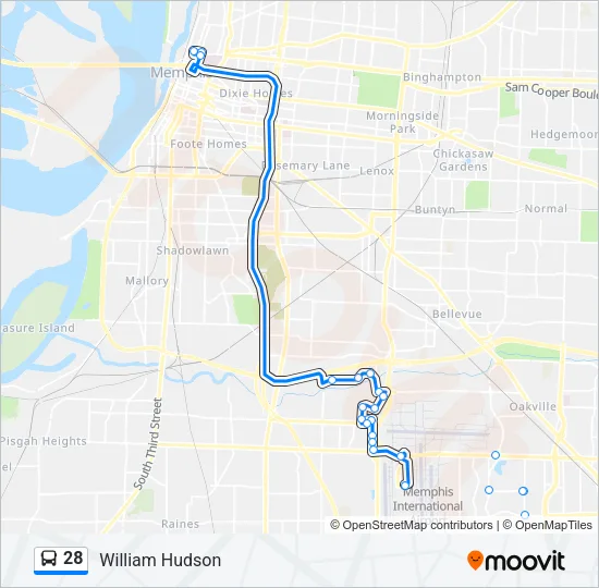 28 Bus Line Map