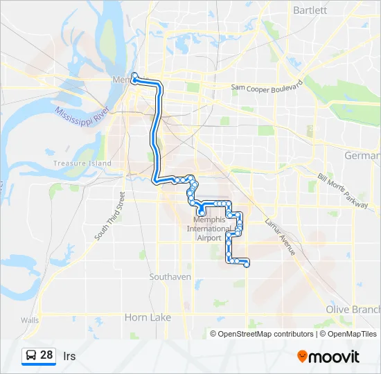 28 Bus Line Map