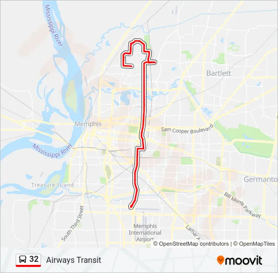 32 Bus Line Map