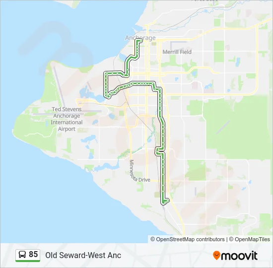 85 Bus Line Map