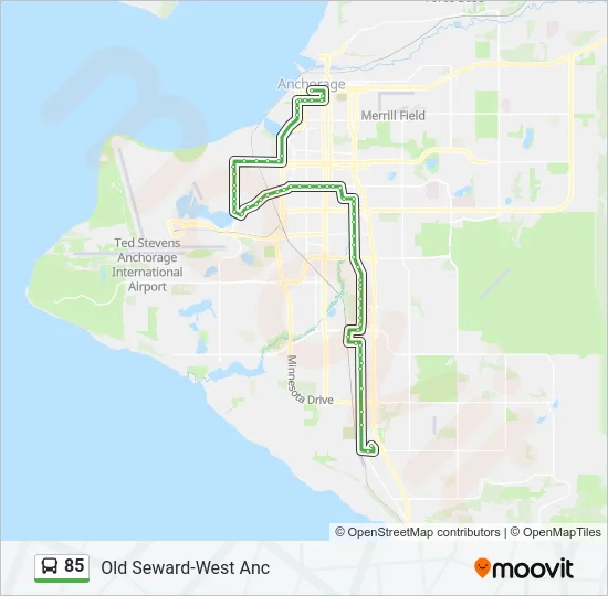 85 Bus Line Map