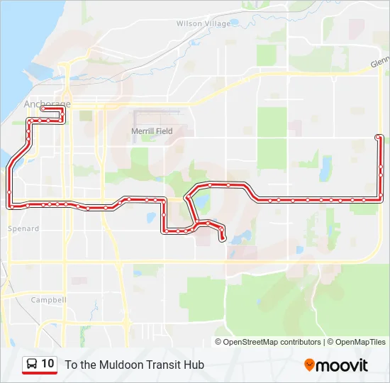 10 Bus Line Map