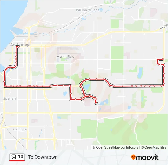 10 Bus Line Map
