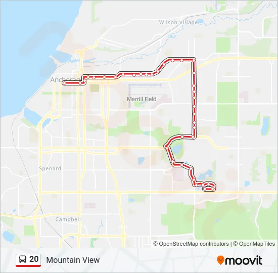 20 Bus Line Map