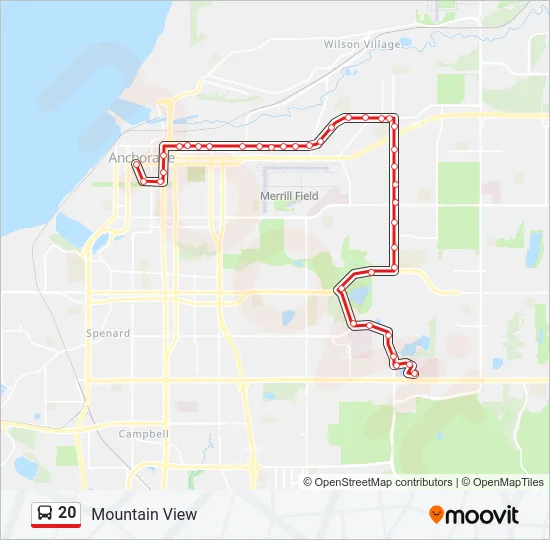 20 Bus Line Map