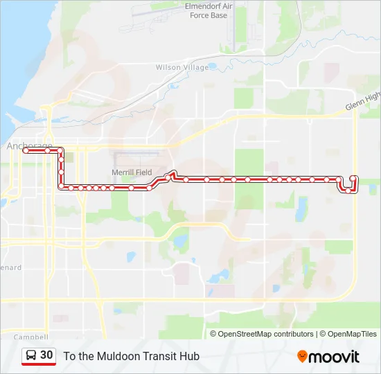 30 Bus Line Map