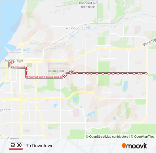 30 Bus Line Map