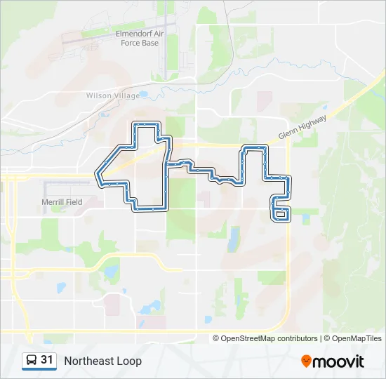 31 Bus Line Map