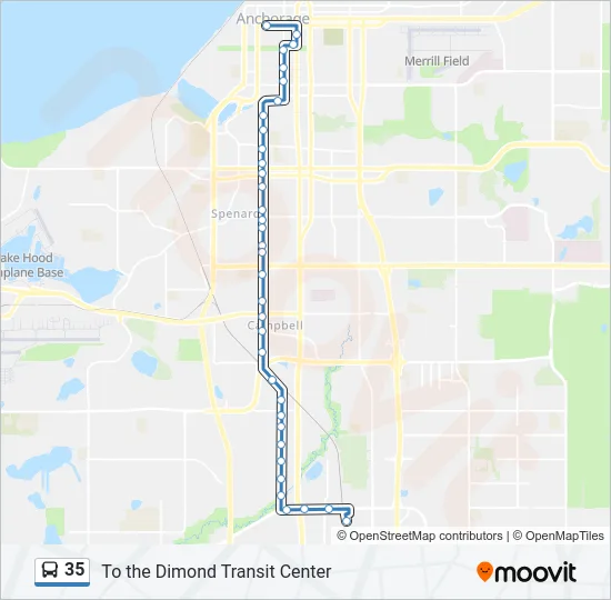 35 Bus Line Map