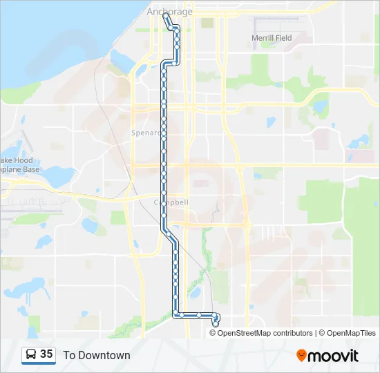 35 Bus Line Map