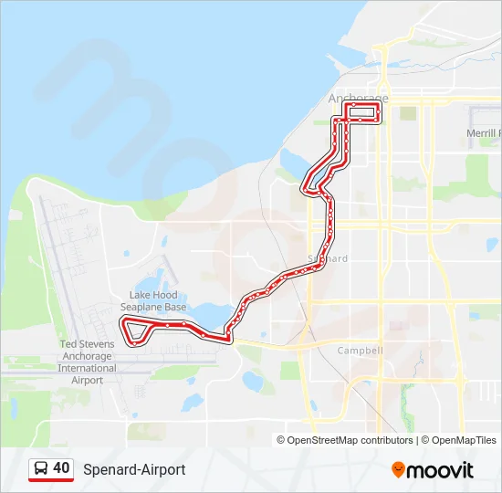 40 Bus Line Map