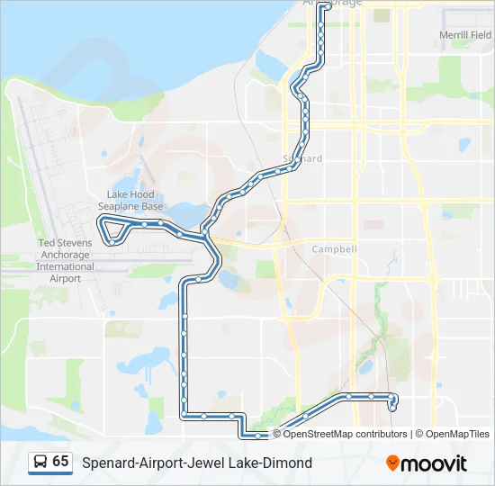 65 Bus Line Map