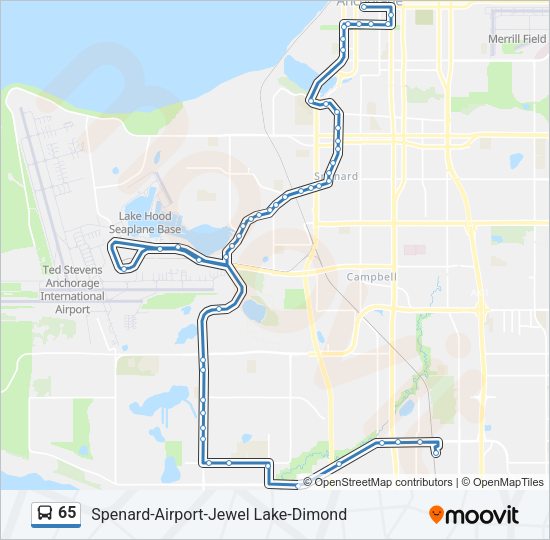 65 Bus Line Map