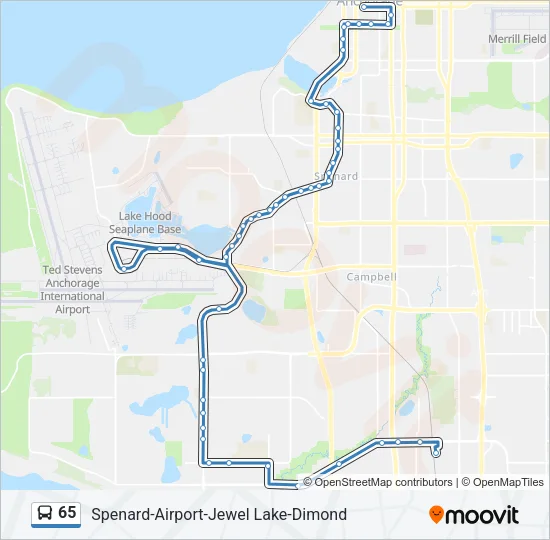 65 Bus Line Map