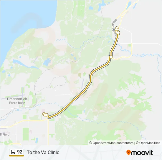 92 Bus Line Map