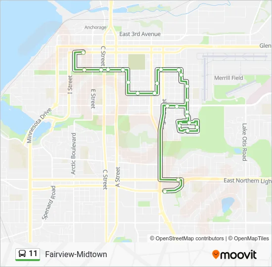 11 Bus Line Map