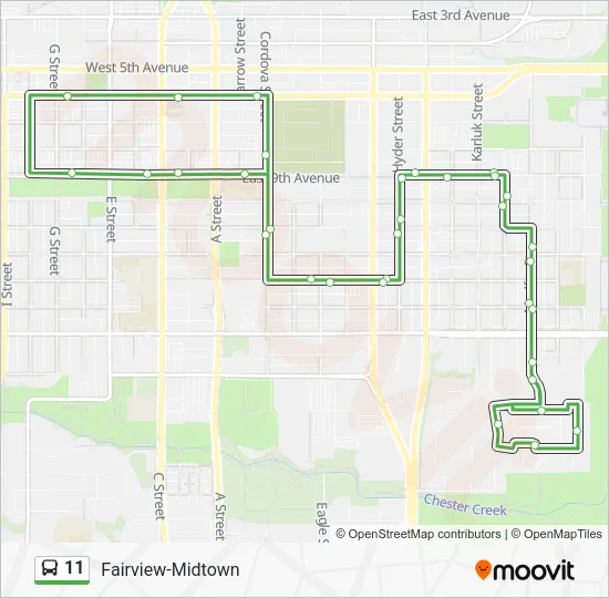 11 Bus Line Map