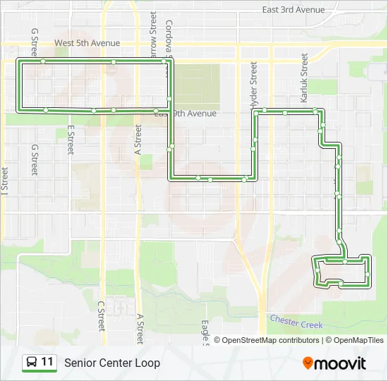 11 Bus Line Map