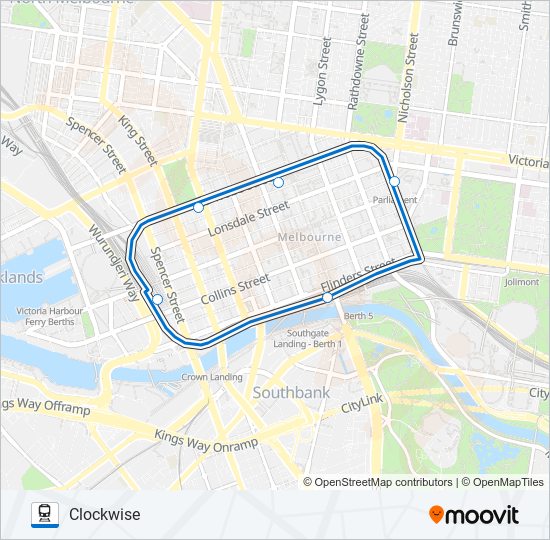 Mapa de CITY LOOP de tren