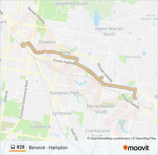 828 Bus Line Map