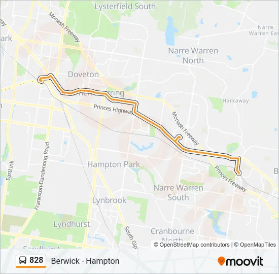 828 Bus Line Map