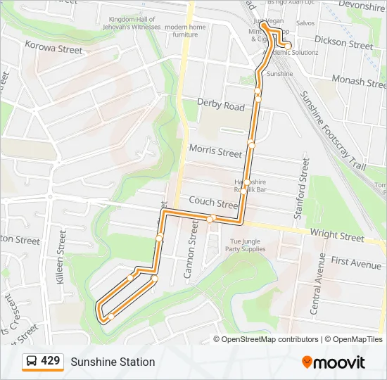 429 Bus Line Map