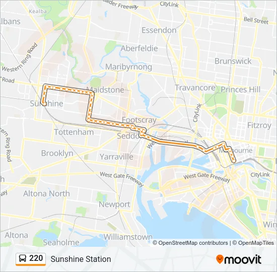 220 Bus Line Map