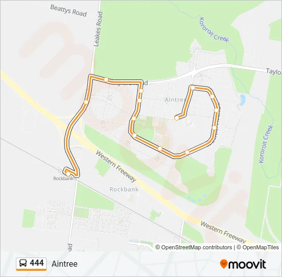 444 Bus Line Map