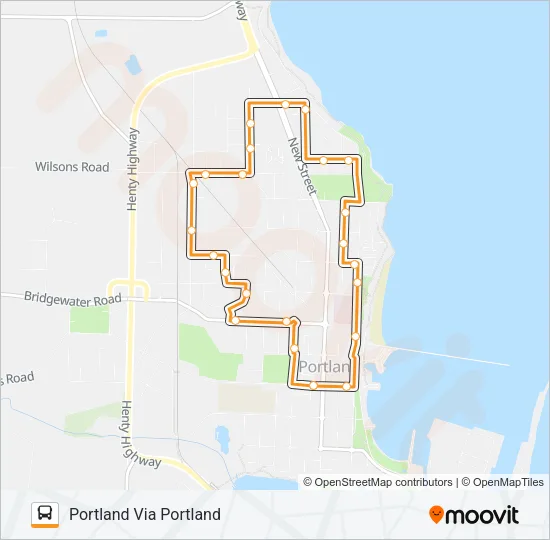 1 Bus Line Map