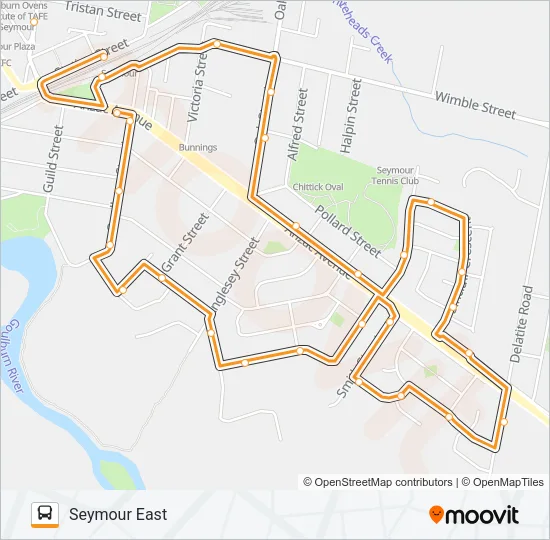 1 Bus Line Map