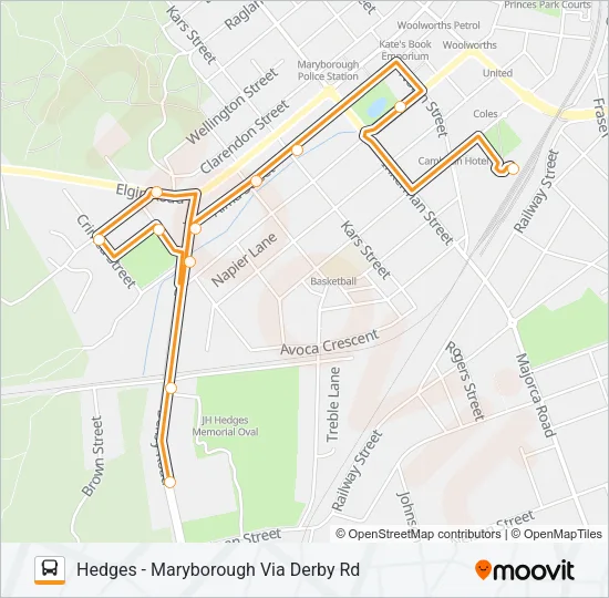 1 Bus Line Map