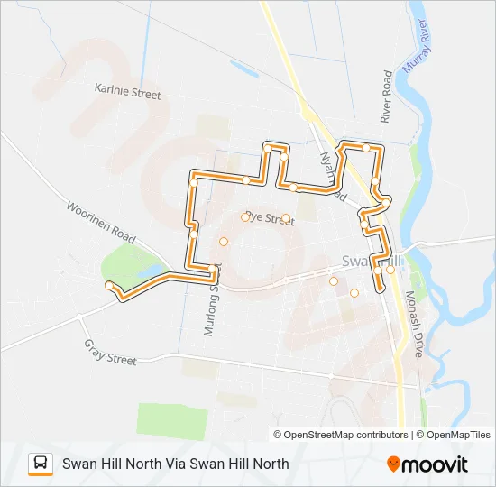 1 Bus Line Map