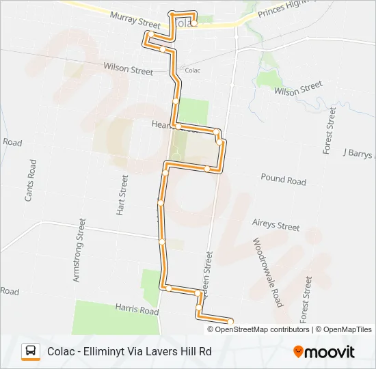1 Bus Line Map