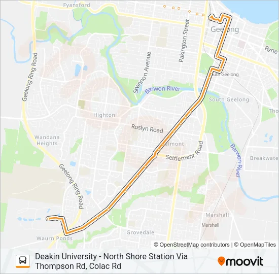 1 Bus Line Map