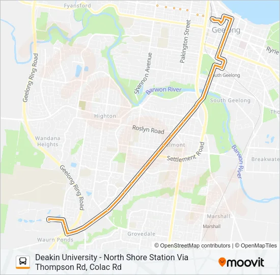 1 Bus Line Map