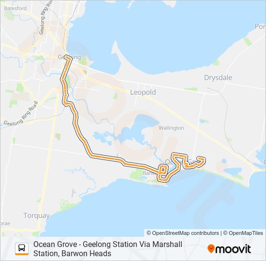 55 bus Line Map