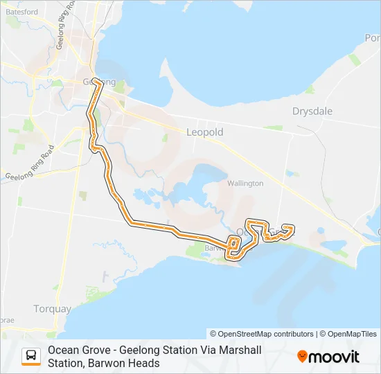 55 Bus Line Map