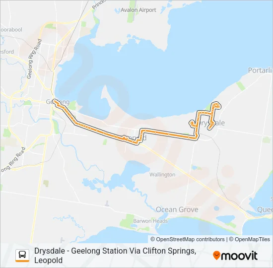 61 Bus Line Map