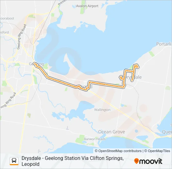 61 Bus Line Map