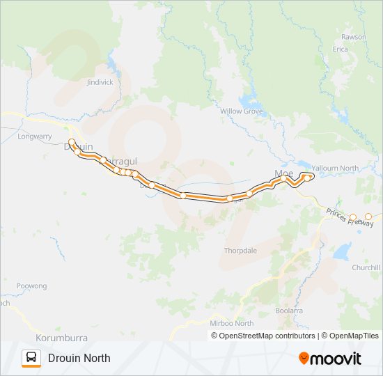 drouin north via drouin north Route: Schedules, Stops & Maps - Drouin ...