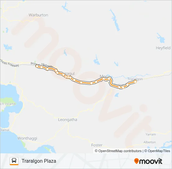 TRARALGON PLAZA VIA TRARALGON PLAZA Bus Line Map