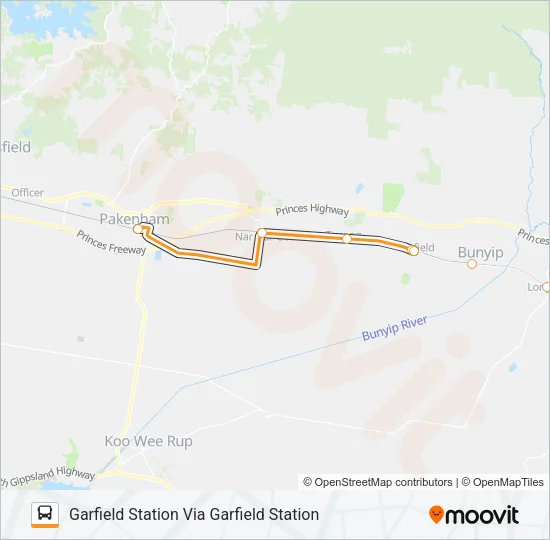 GARFIELD STATION VIA GARFIELD STATION Bus Line Map