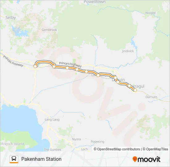 PAKENHAM STATION VIA PAKENHAM STATION Bus Line Map