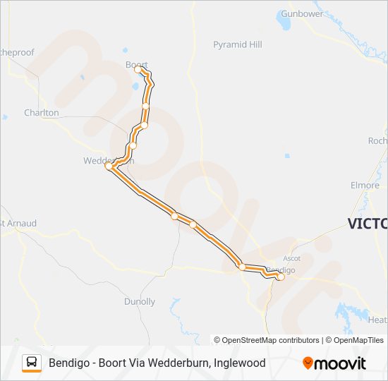 BENDIGO BOORT VIA WEDDERBURN INGLEWOOD Route: Schedules, Stops & Maps ...